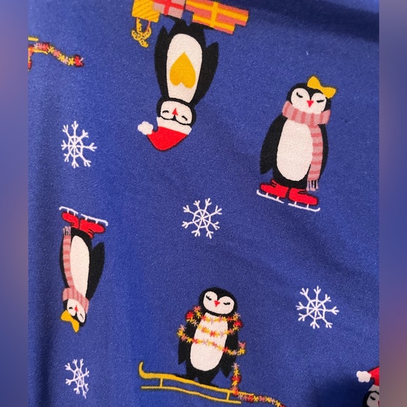 NWT Joe Boxer Super Soft Christmas Penguin Leggings - Picture 3 of 3